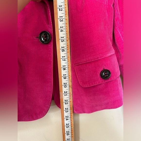 VINTAGE TALBOTS CORDUROY INK ONE BUTTON BLAZER JACKET SIZE 6P - Picture 10 of 10